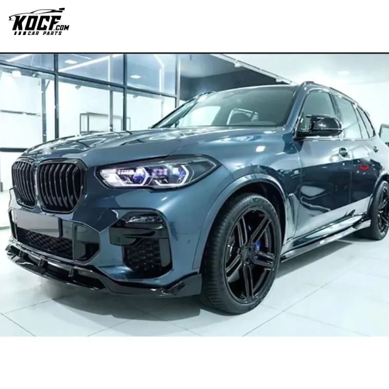 2019 X5 G05 M sport Body kit Gloss Black Front Bumper Lip Splitter Side Skirts Spoiler Diffuser set For BMW X5 G05