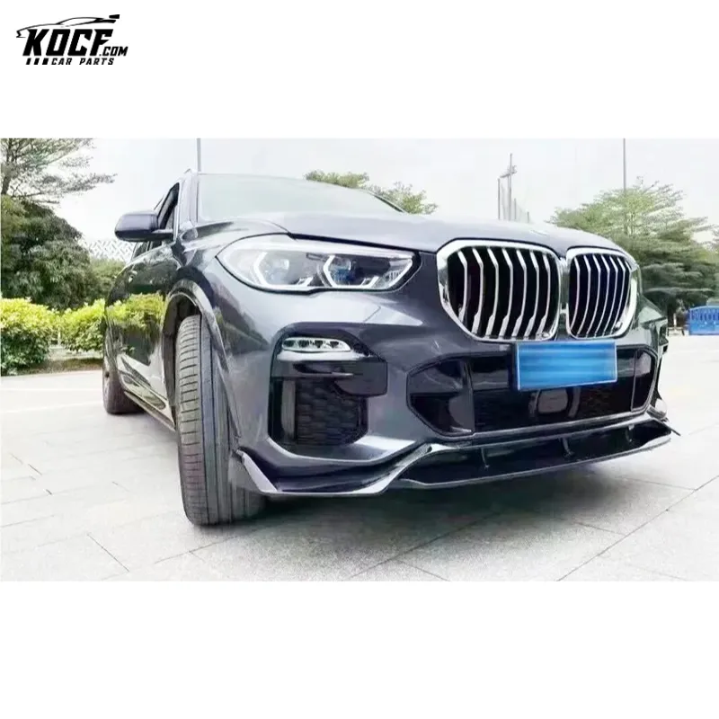 2019 X5 G05 M sport Body kit Gloss Black Front Bumper Lip Splitter Side Skirts Spoiler Diffuser set For BMW X5 G05
