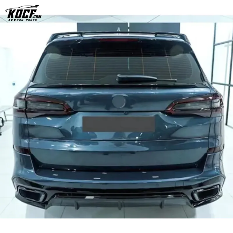 2019 X5 G05 M sport Body kit Gloss Black Front Bumper Lip Splitter Side Skirts Spoiler Diffuser set For BMW X5 G05