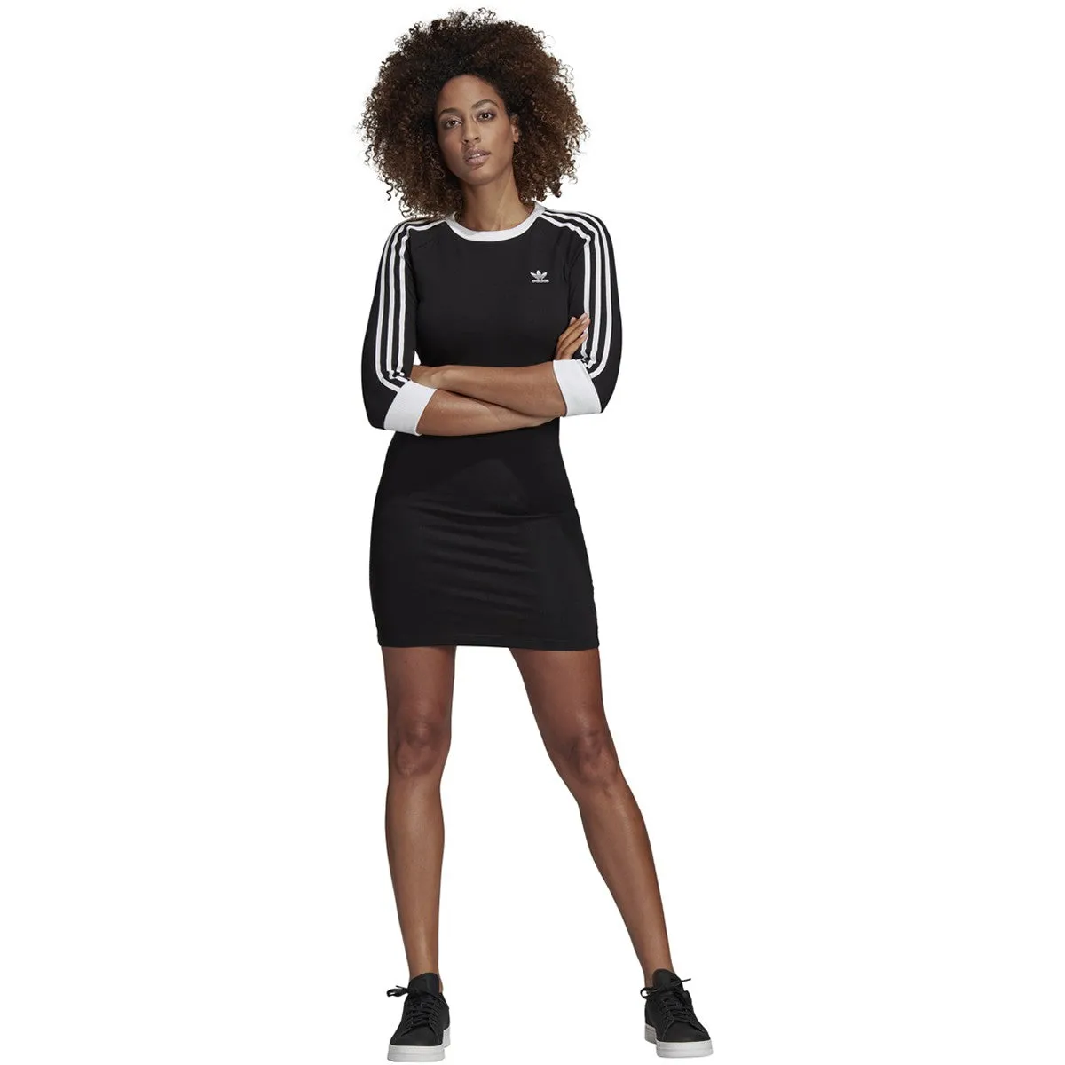 Adidas Women's 3 Stripes Dress Black
