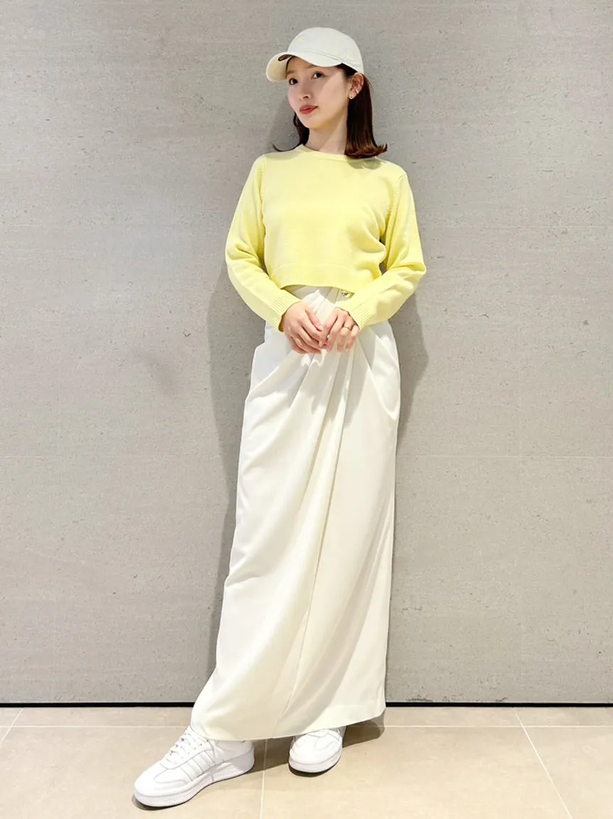 Asymmetrical Ruched High-Waist Maxi Skirt
