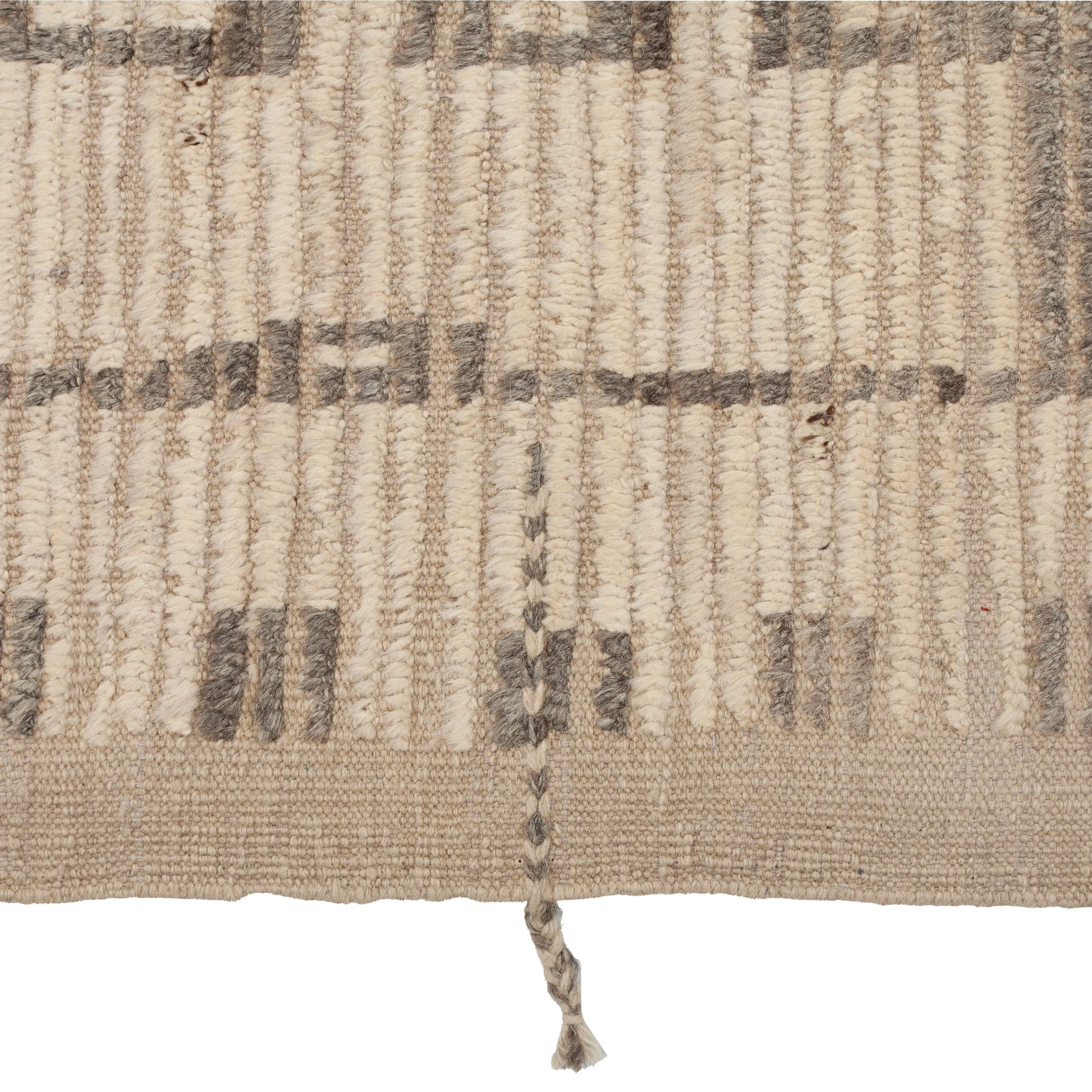 Beige Zameen Tribal Wool Rug - 11' x 14'