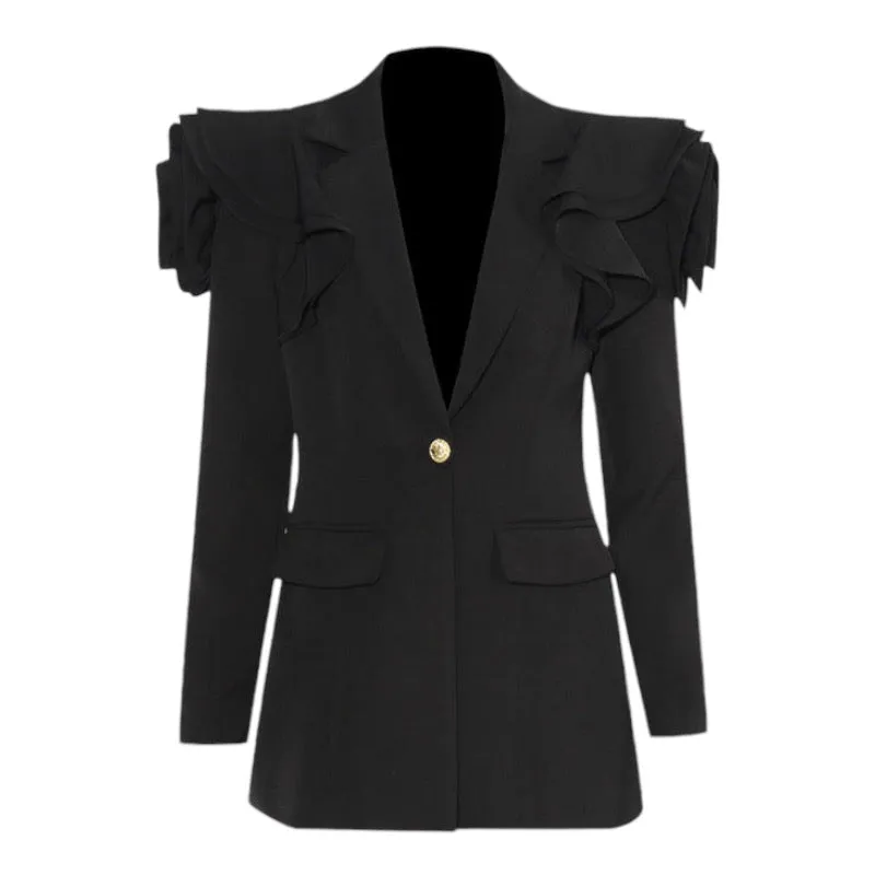 Bethany Rosette Decor Blazer