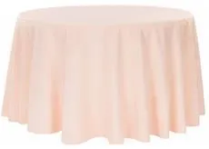 Blush - 132 Inch Polyester Round Tablecloths