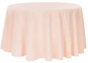 Blush - 132 Inch Polyester Round Tablecloths