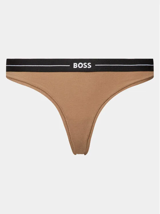 BOSS Womens Cotton Stretch Thong 3 Pack - Multicolour
