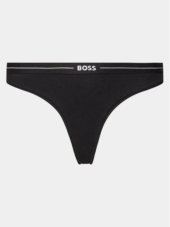BOSS Womens Cotton Stretch Thong 3 Pack - Multicolour