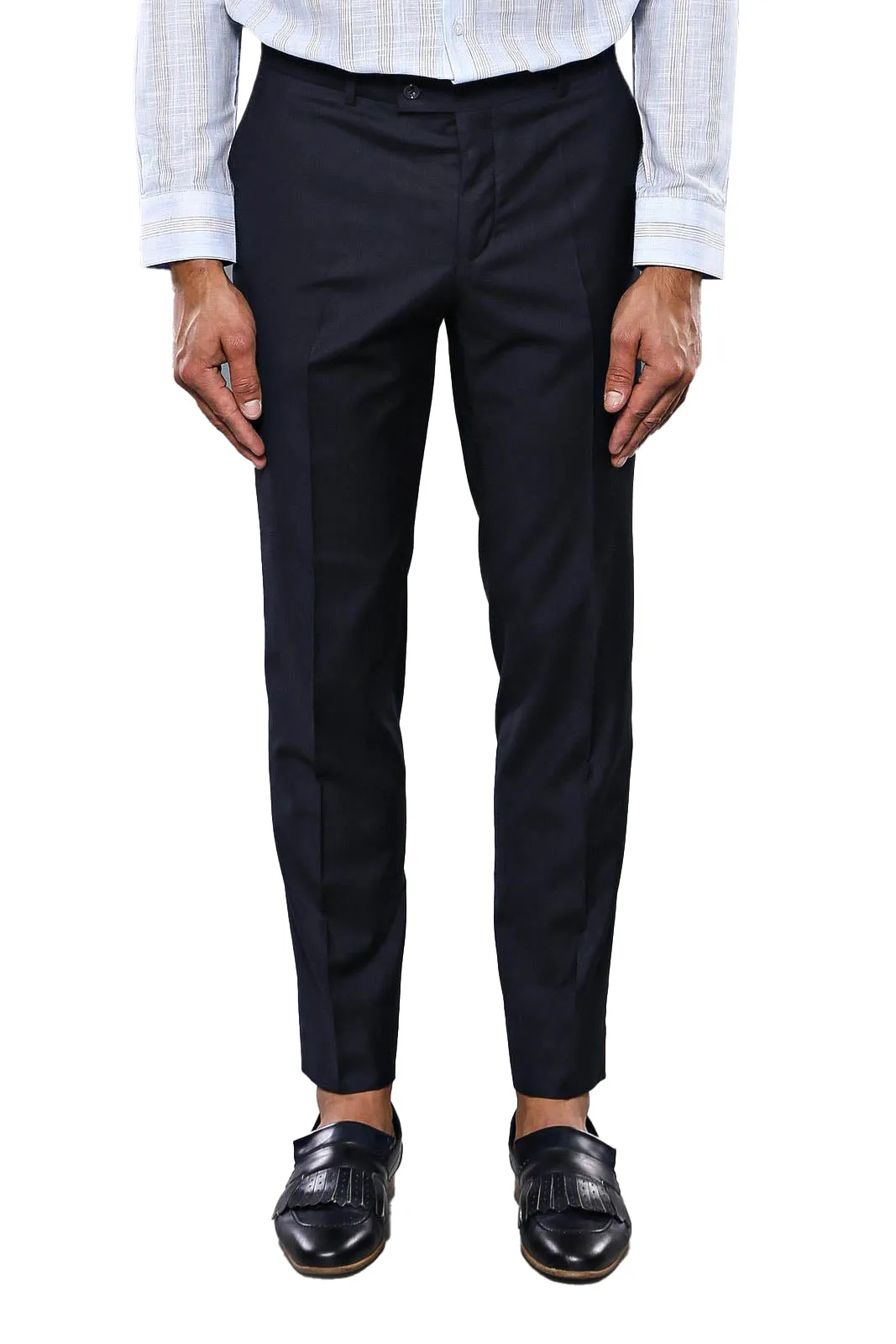 Burgundy Slim Fit Suit, White Shirt, and Navy Blue Tie Modern Classic Look - Wessi