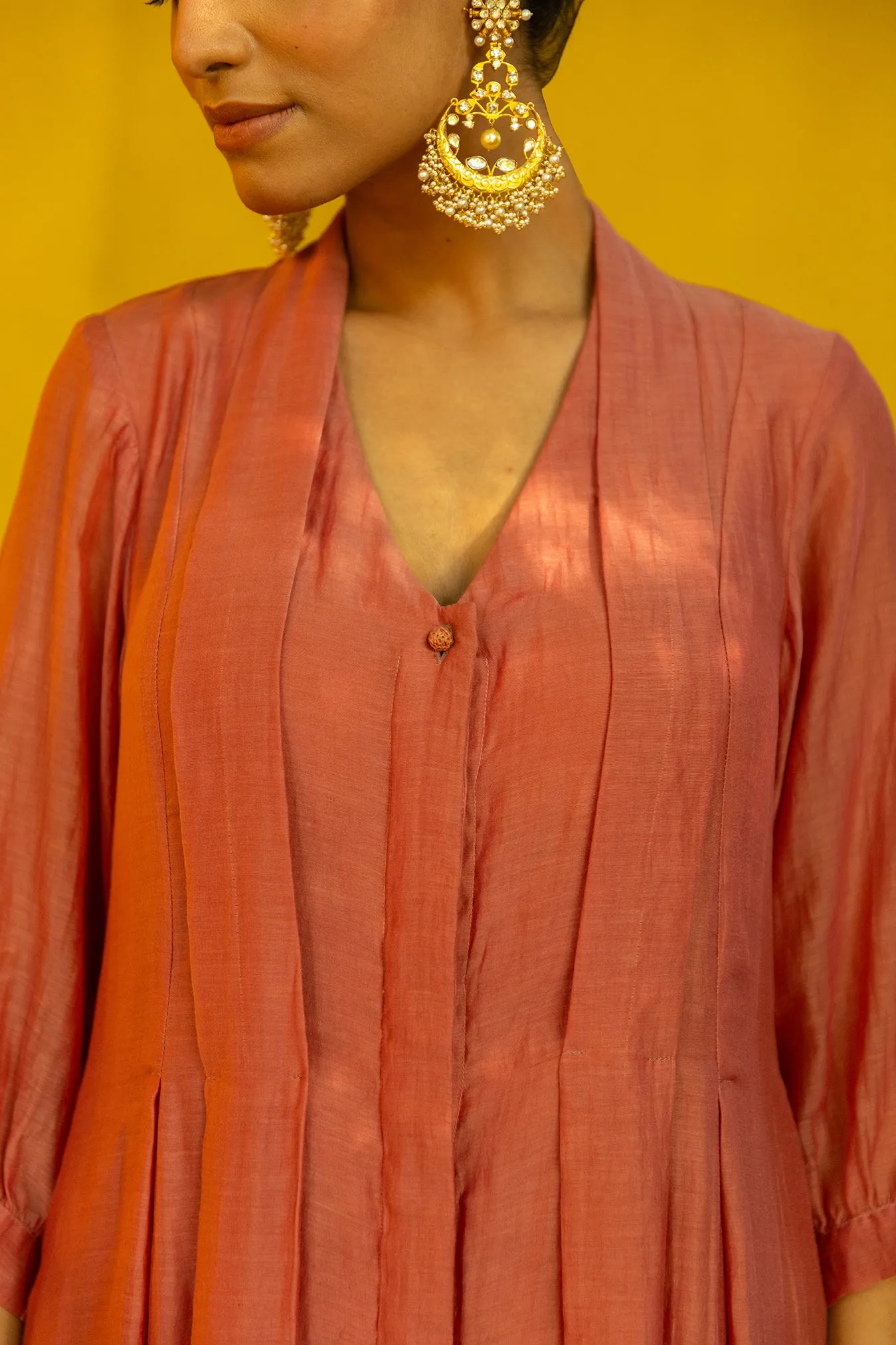 Chanderi Pleated Two-Piece Set