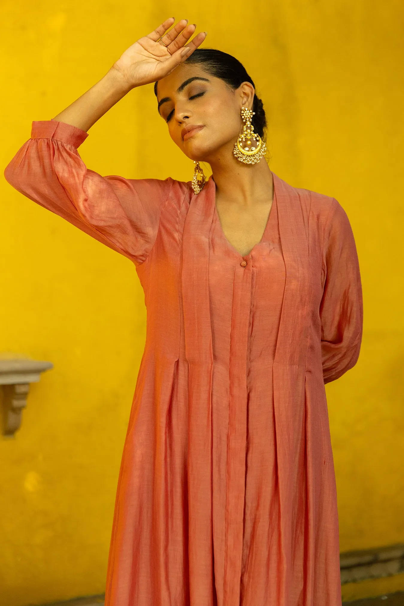 Chanderi Pleated Two-Piece Set