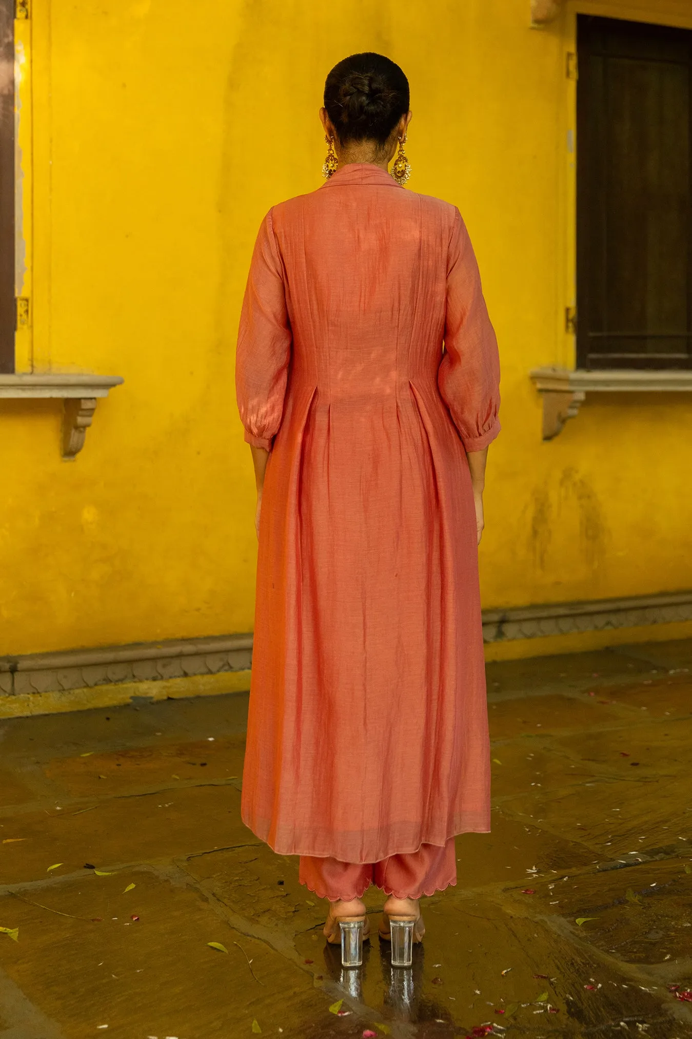 Chanderi Pleated Two-Piece Set
