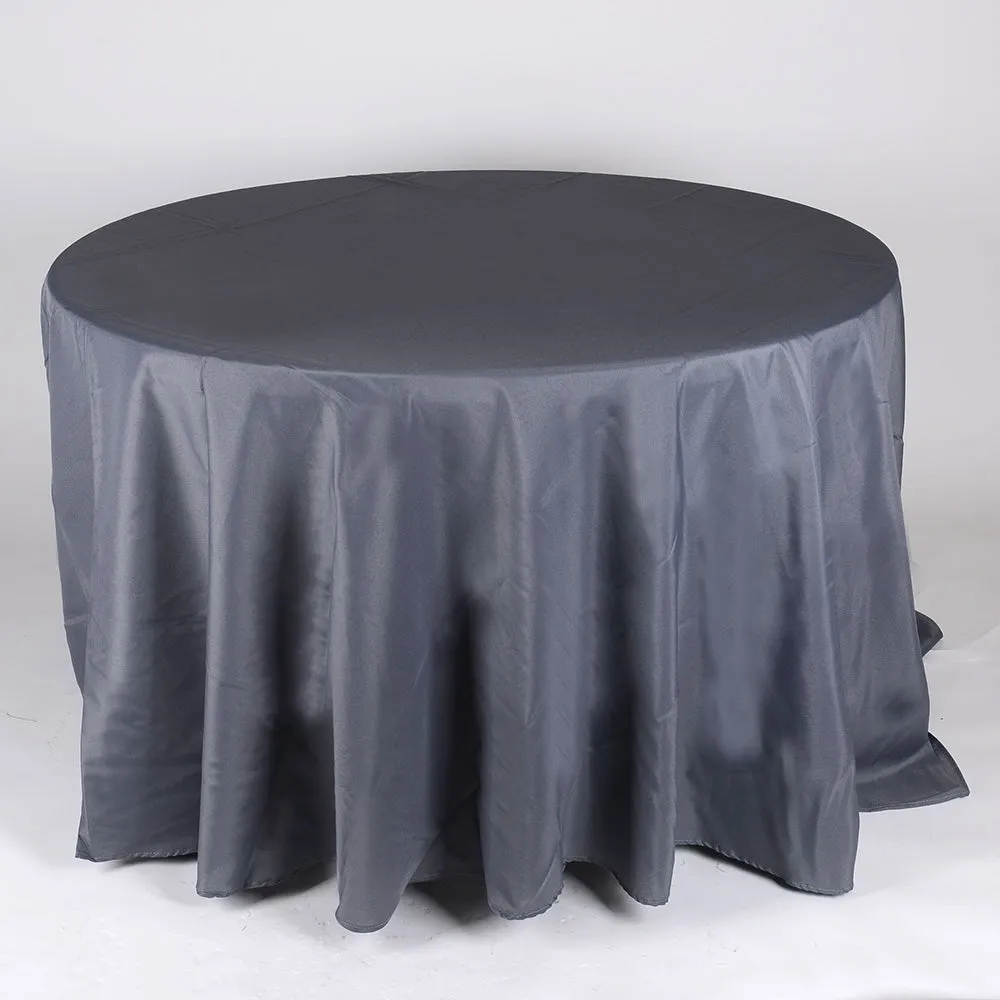 Charcoal - 132 Inch Polyester Round Tablecloths