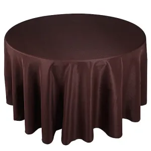 Chocolate - 70 Inch Polyester Round Tablecloths