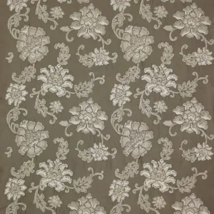 Colefax and Fowler Cordelia Embroidery Fabric - F4101/04 - 3m-Roll End - Onyx