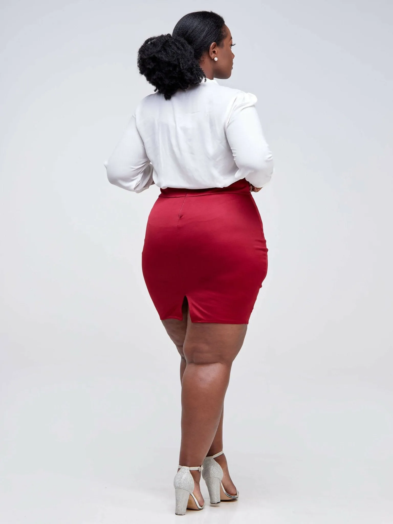 Da'joy Fashions Athena Pencil Skirt - Maroon