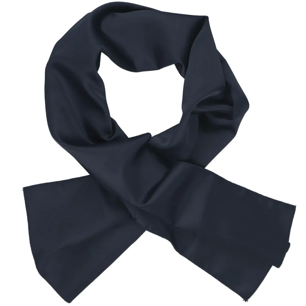 Dark Navy Blue Solid Color Scarf
