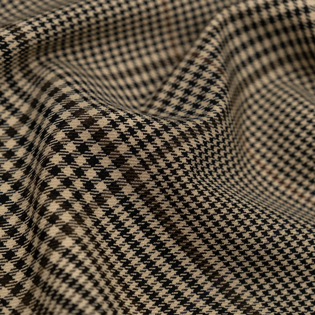Deadstock Jumbo Glen Plaid Poly Viscose Suiting - Archives