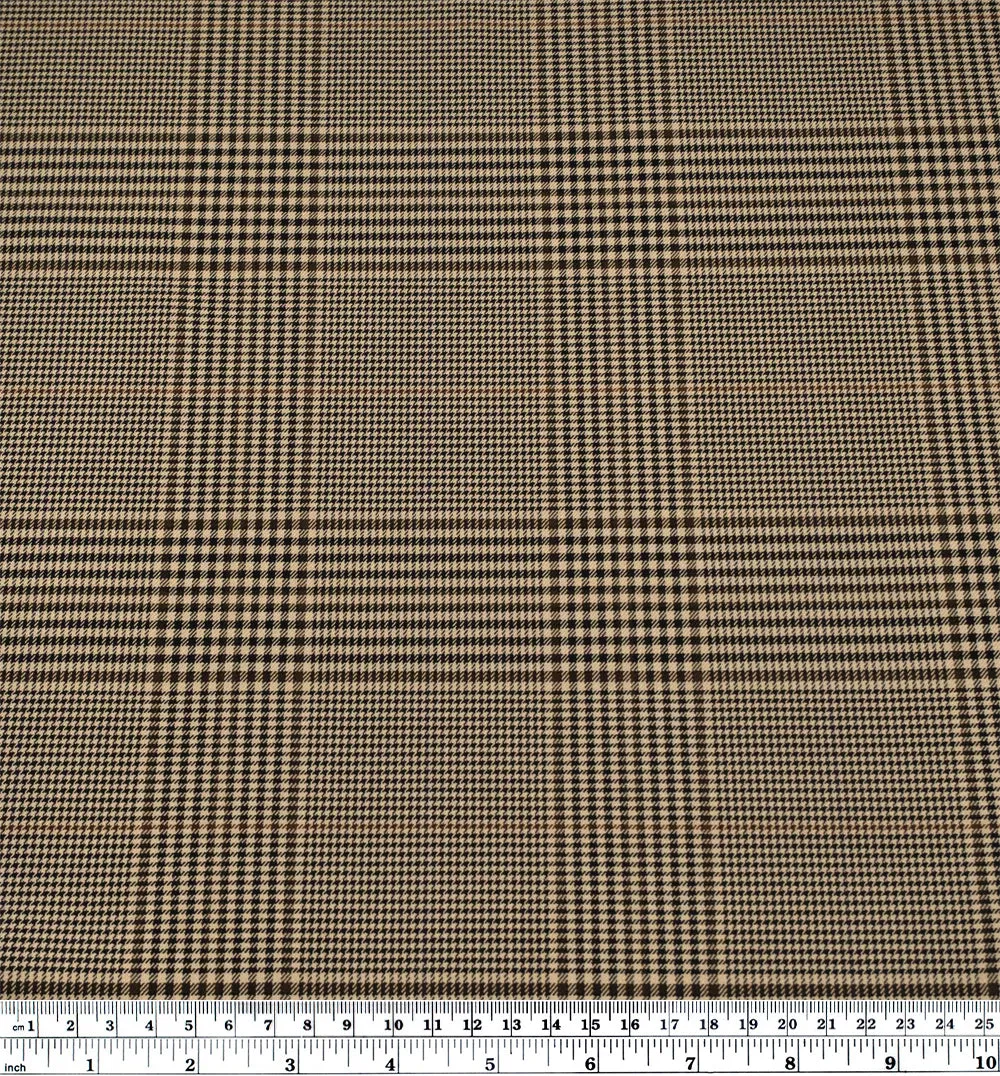 Deadstock Jumbo Glen Plaid Poly Viscose Suiting - Archives