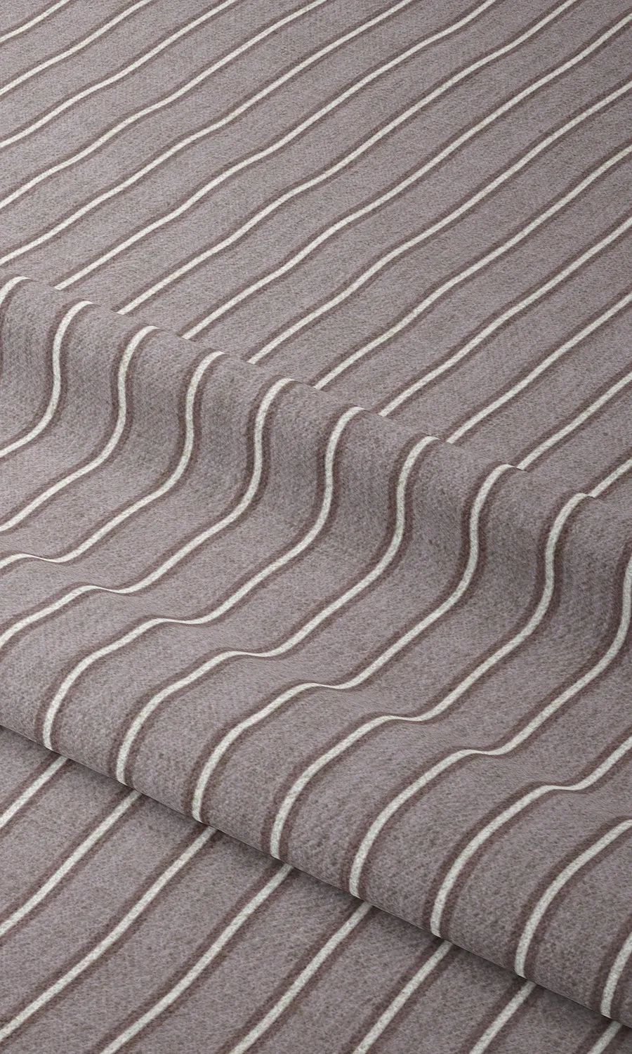 'Dry Lotus' Modern Striped Custom Roman Shades (Plum Purple)