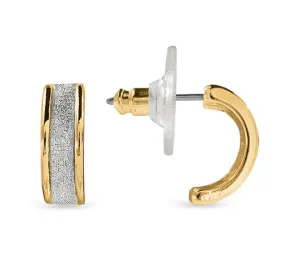 Ear Sense Earring F385, Gold with Glitter Huggins Stud
