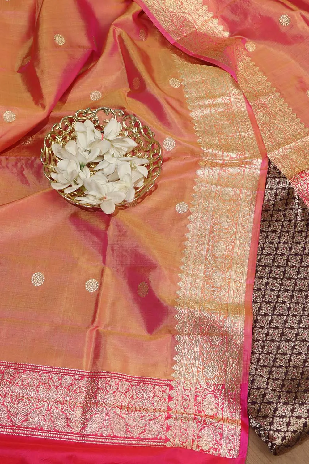 Elegant Maroon Banarasi Handloom Pure Katan Silk Suit With Banarasi Handloom Pure Katan Silk Dupatta