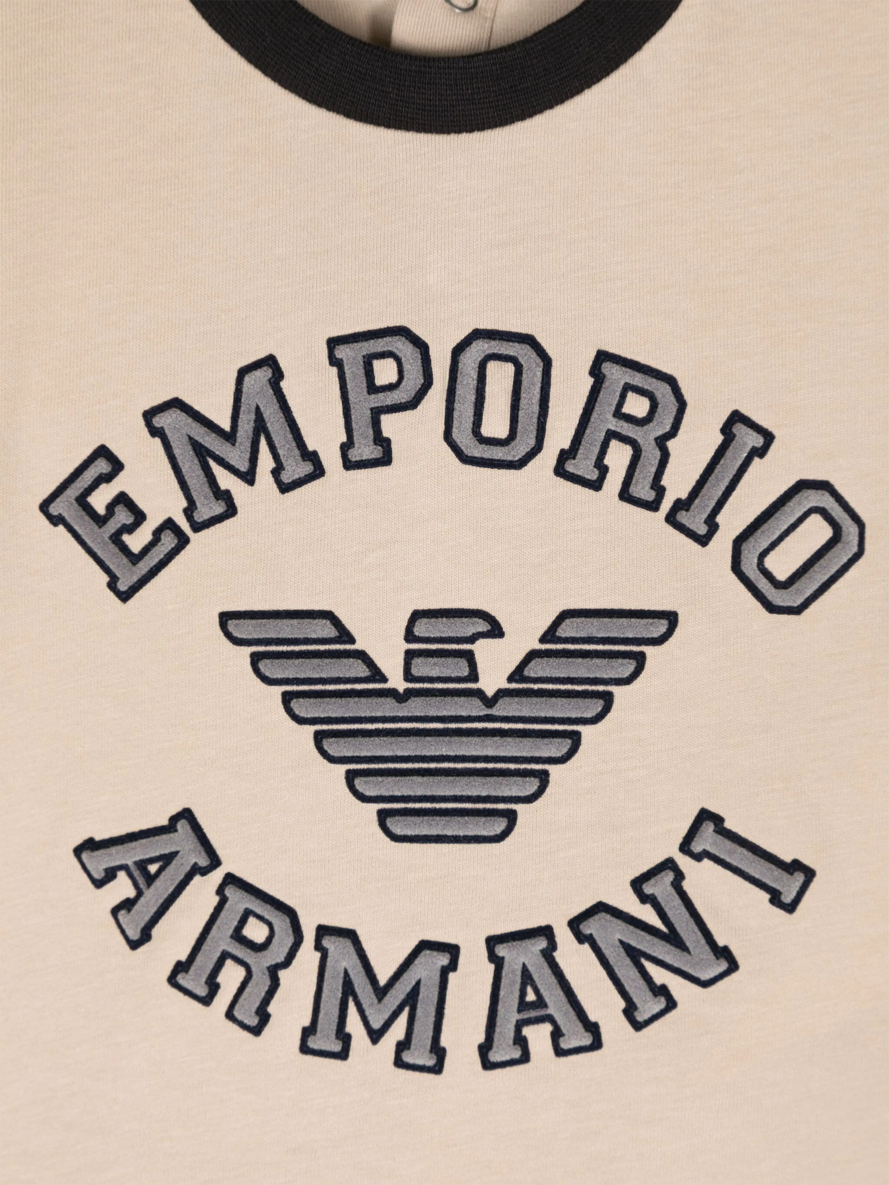 Emporio Armani Baby Boys Logo T-Shirt in Beige