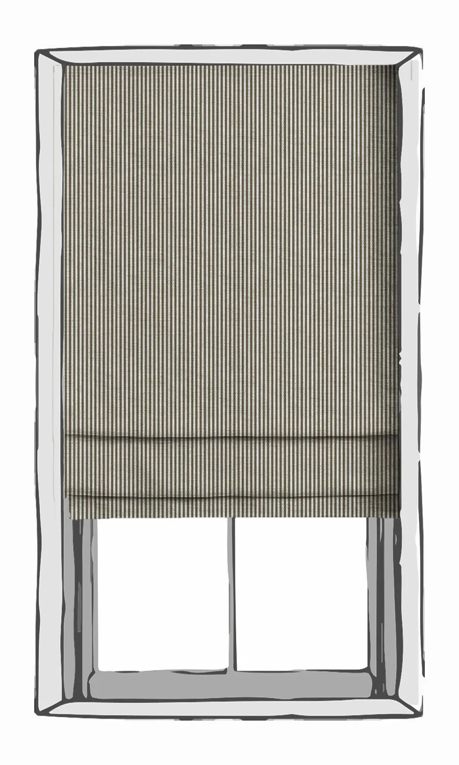 'Engaging' Modern Geometric Print Shades (Cedar Brown/ White)
