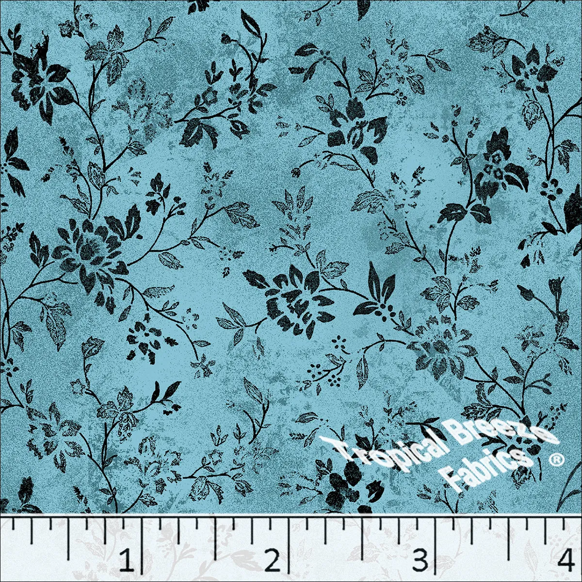 Floral Sketch Poly Cotton Dress Fabric 5924
