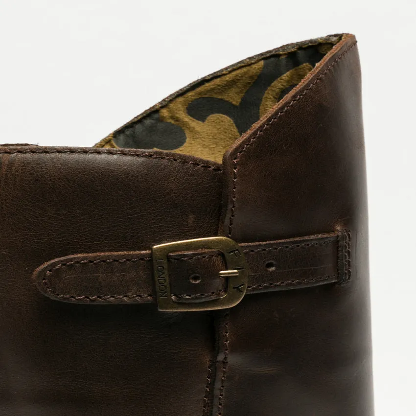 Fly London Mes 2 Rug Dark Brown Mid Calf Leather Boots