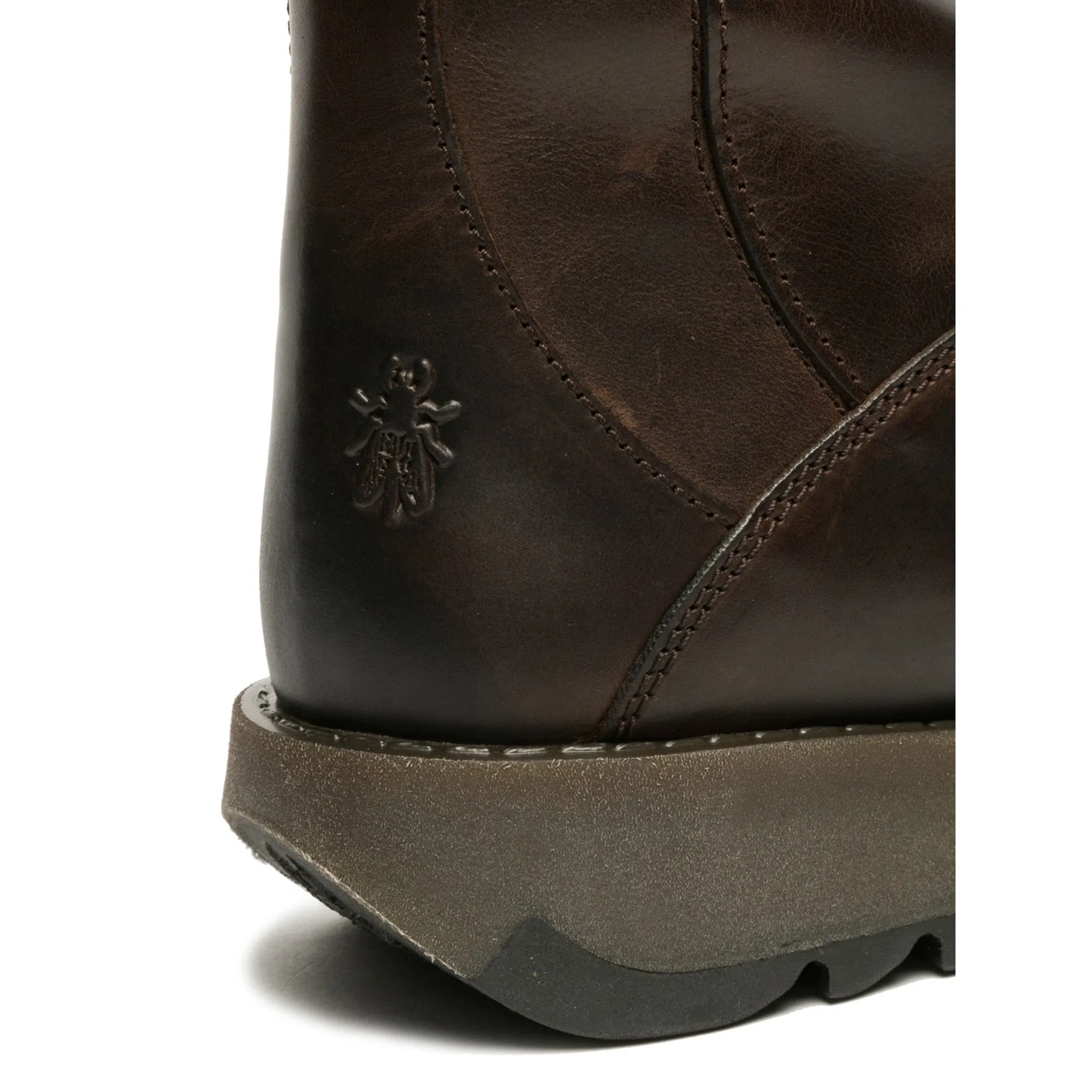Fly London Mes 2 Rug Dark Brown Mid Calf Leather Boots
