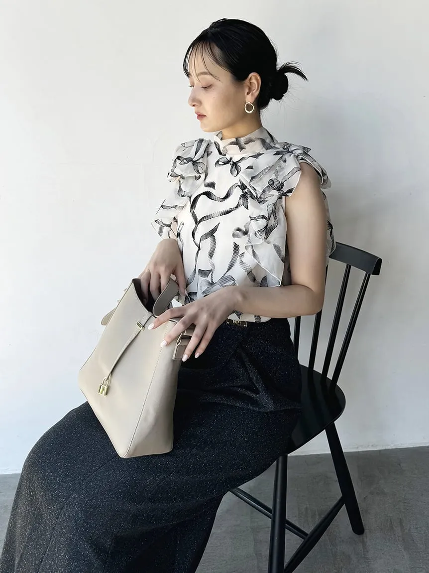 Front Slit High-Waist Wrap Skirt