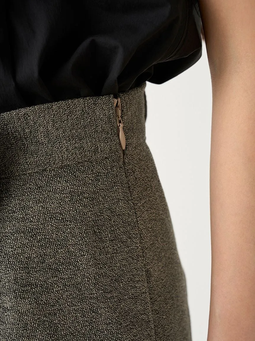 Front Slit High-Waist Wrap Skirt