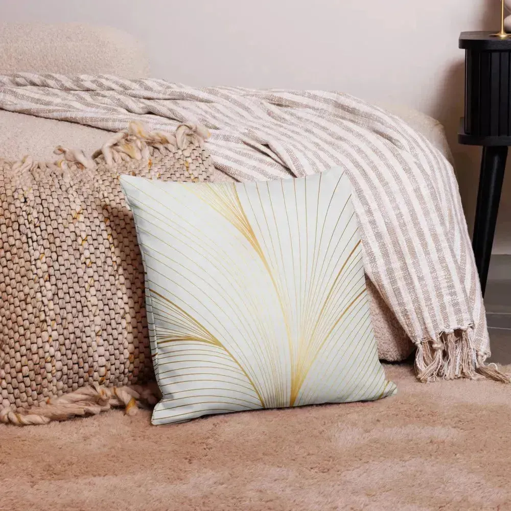 Gradient Golden Spun Polyester Square Pillow