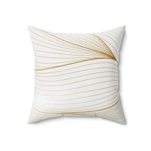 Gradient Golden Spun Polyester Square Pillow