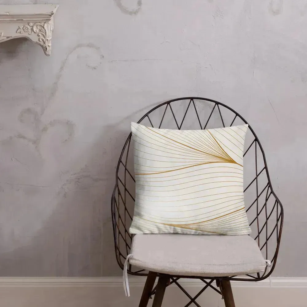 Gradient Golden Spun Polyester Square Pillow