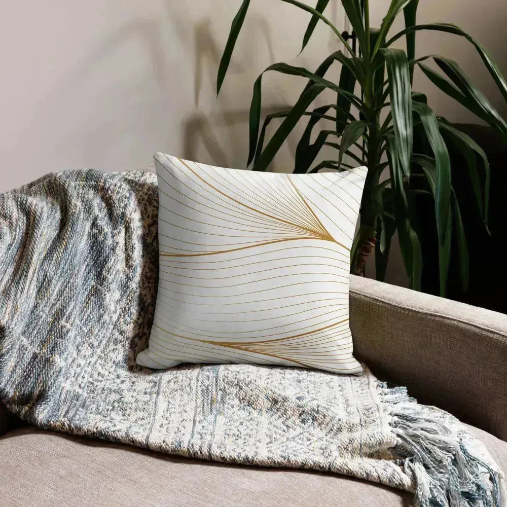 Gradient Golden Spun Polyester Square Pillow