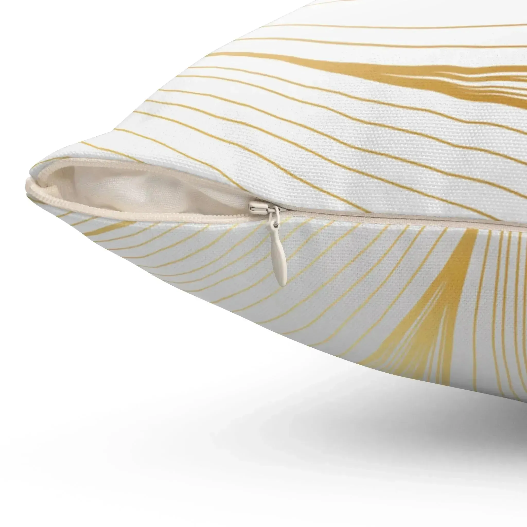 Gradient Golden Spun Polyester Square Pillow