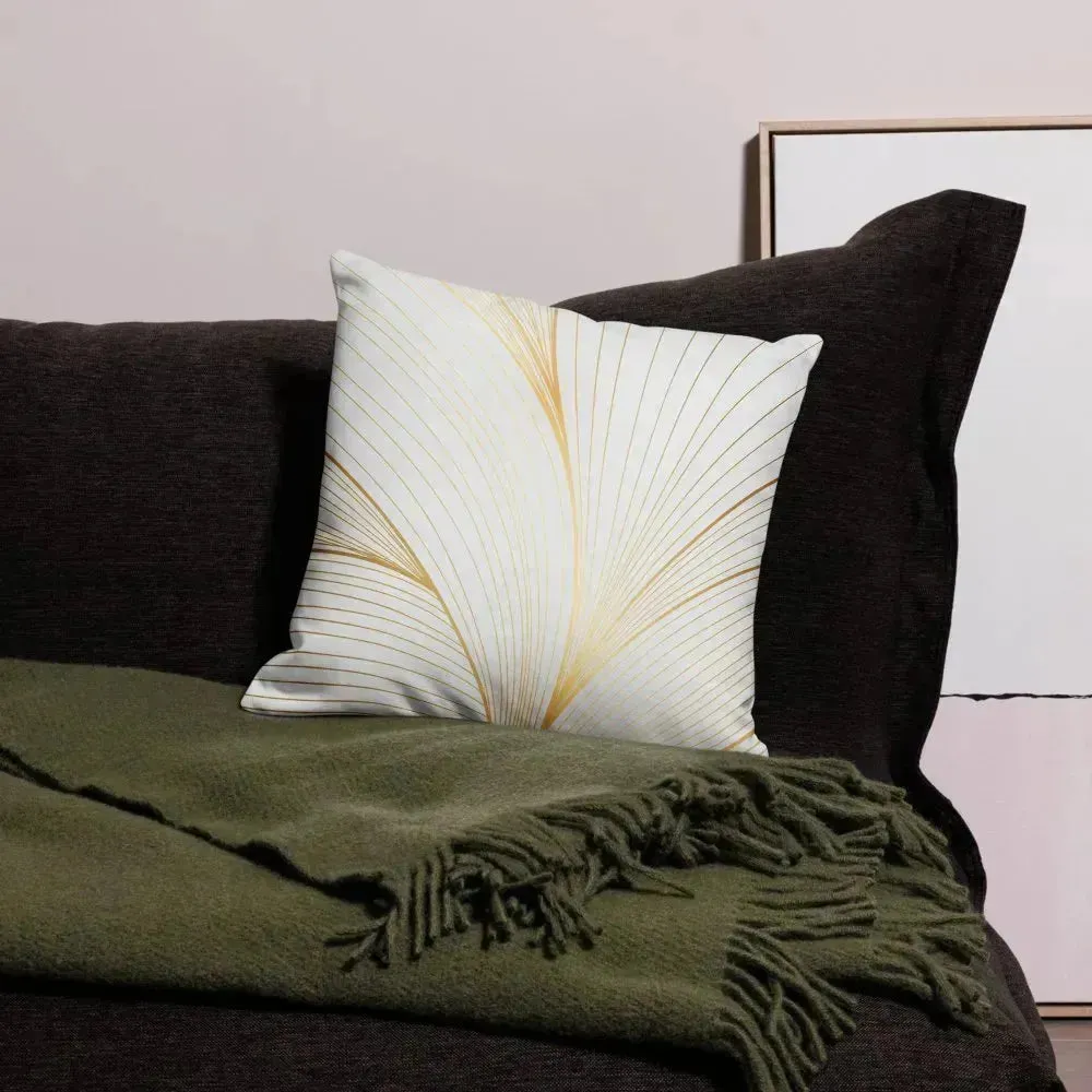 Gradient Golden Spun Polyester Square Pillow