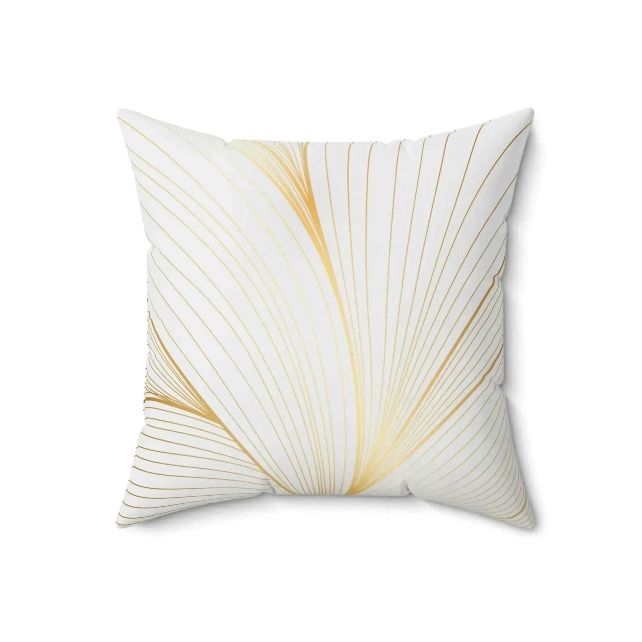 Gradient Golden Spun Polyester Square Pillow