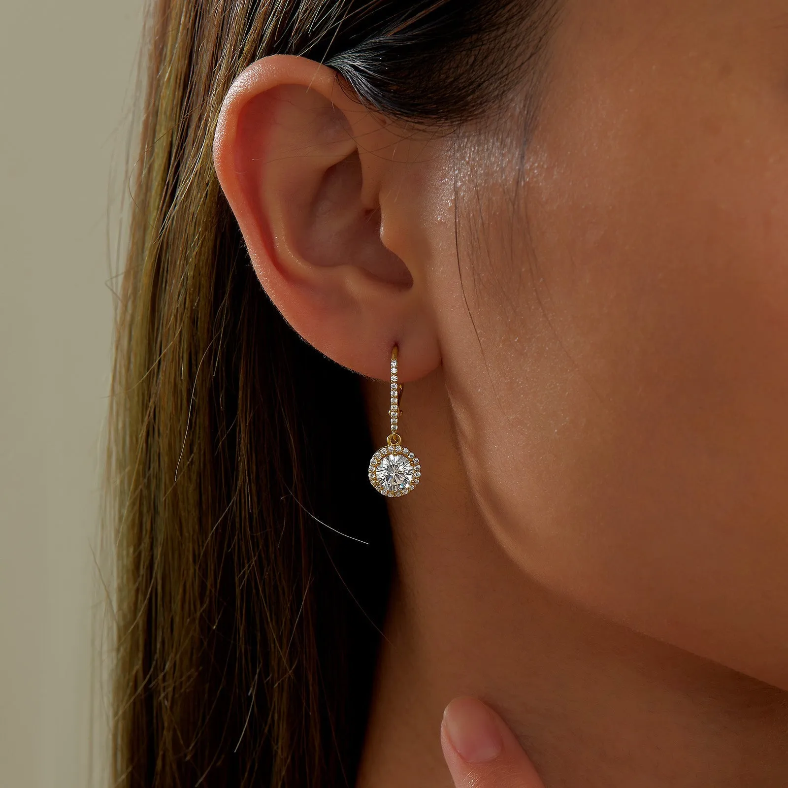 Halo Drop Earrings