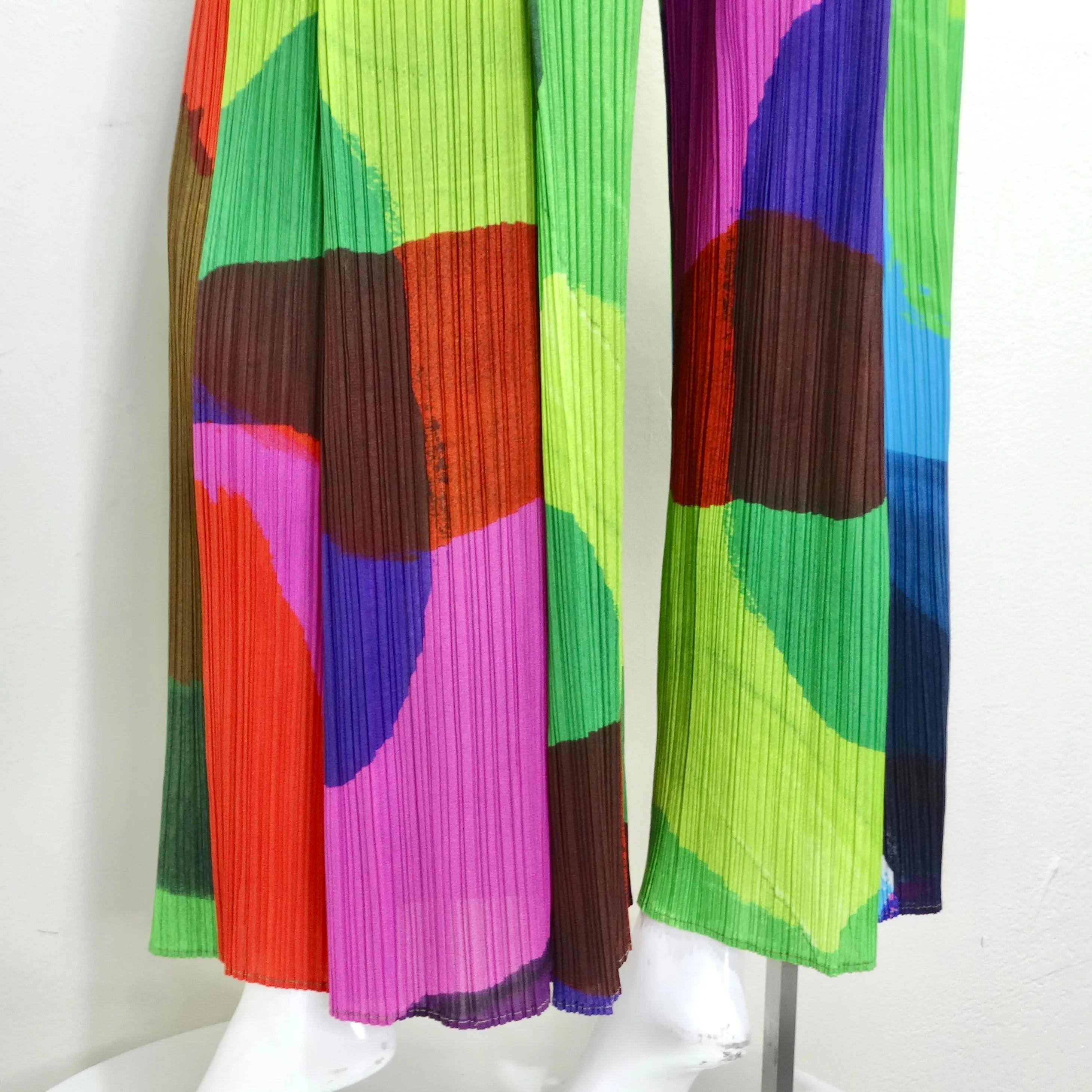 Issey Miyake 1990s Pleats Please Multicolor Pants