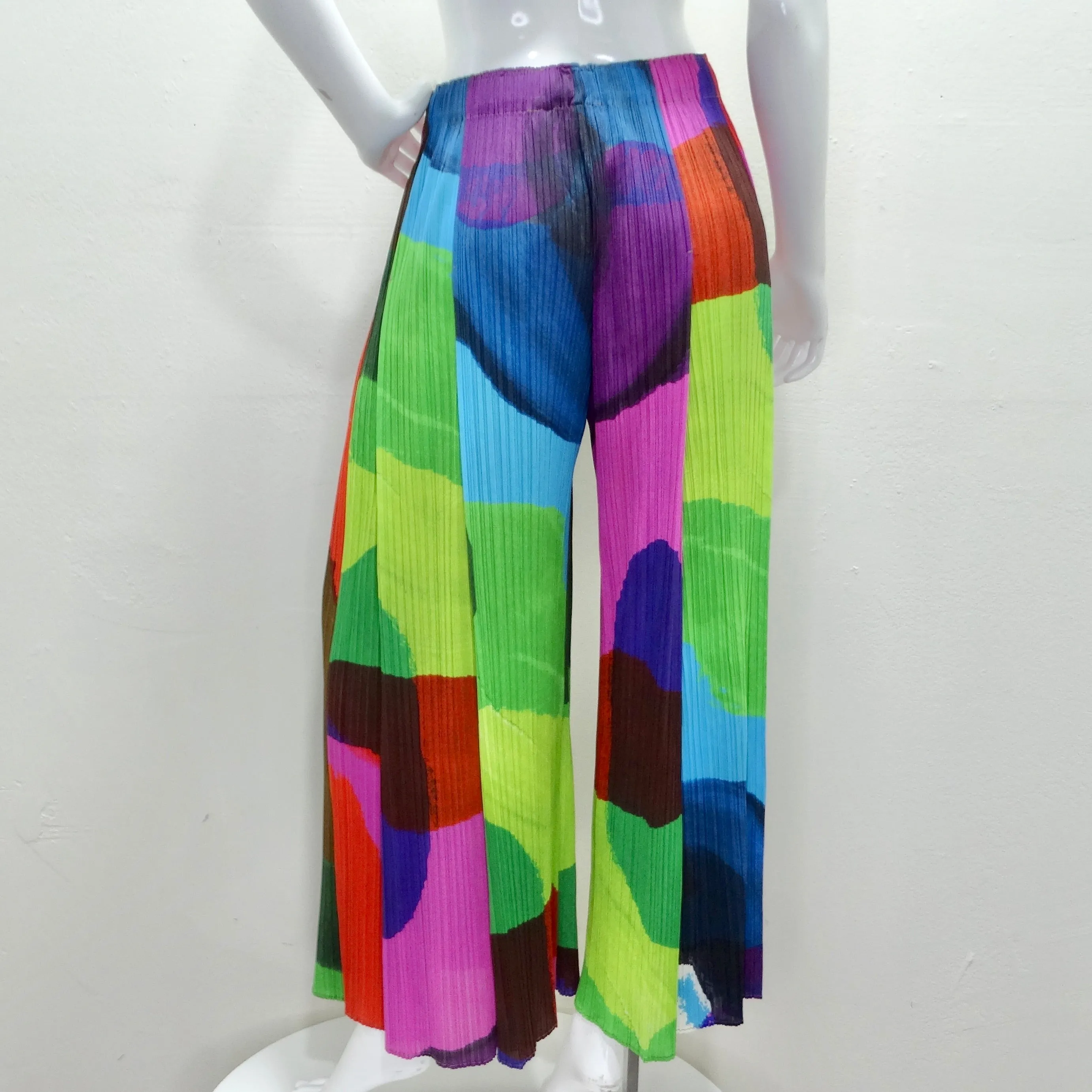Issey Miyake 1990s Pleats Please Multicolor Pants