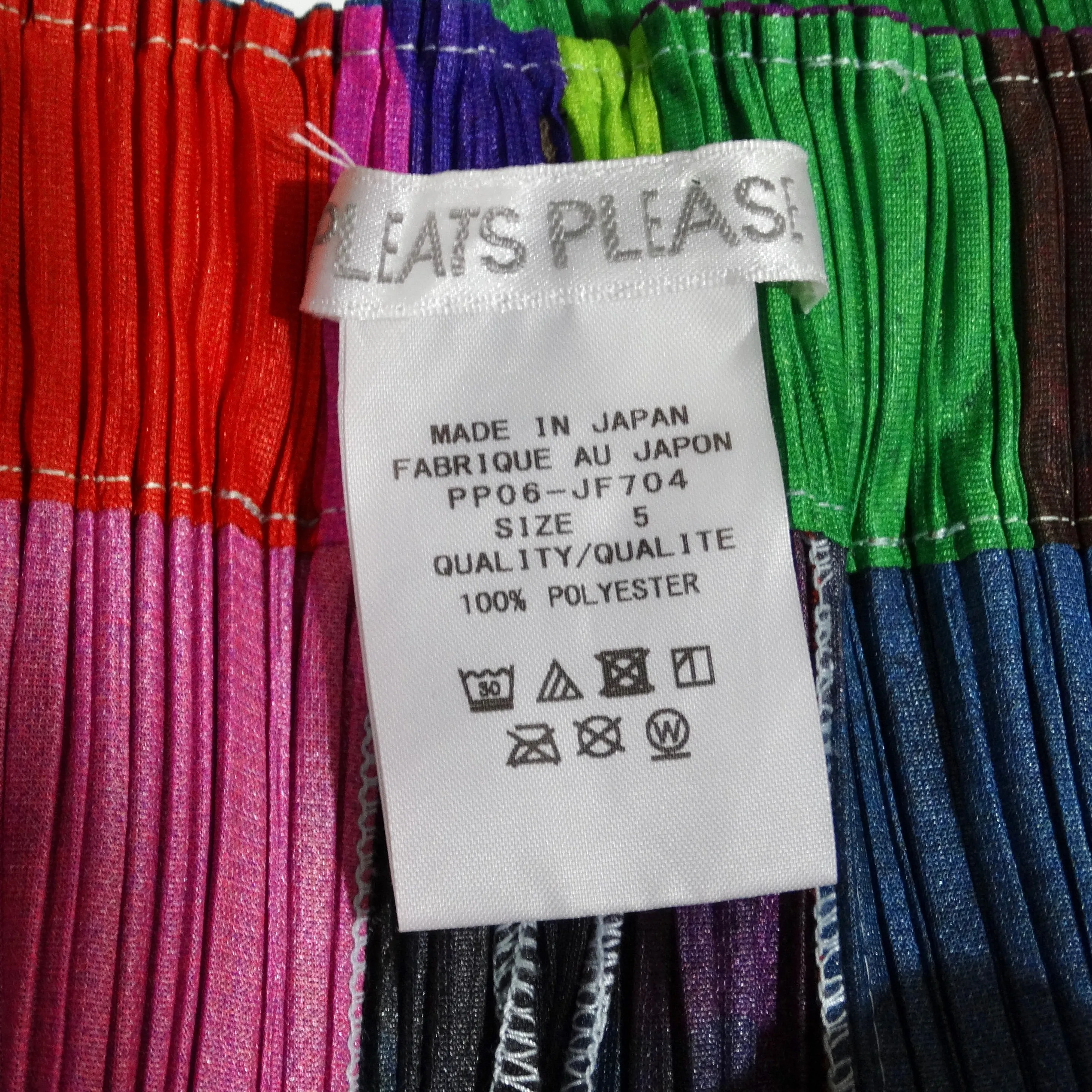Issey Miyake 1990s Pleats Please Multicolor Pants