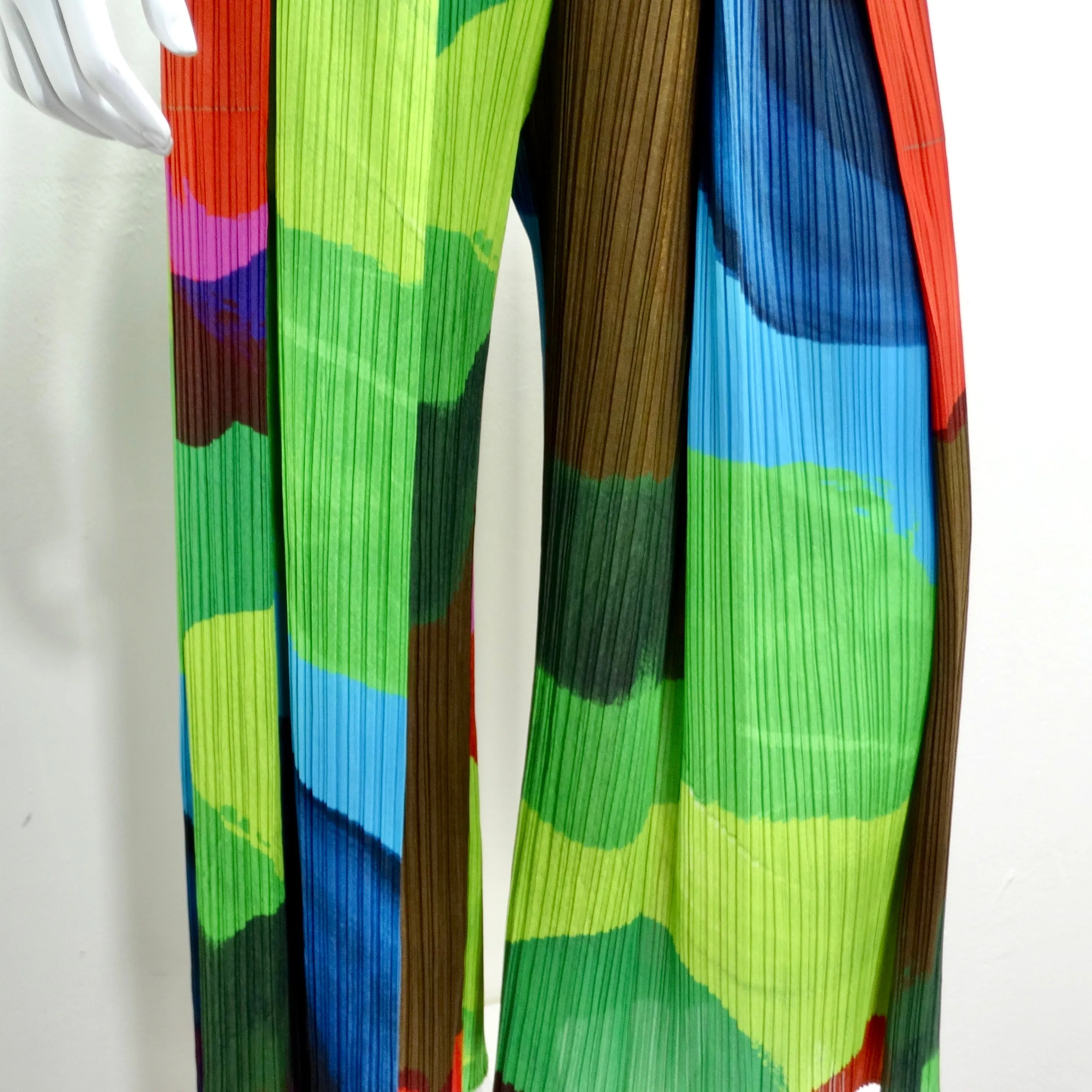 Issey Miyake 1990s Pleats Please Multicolor Pants