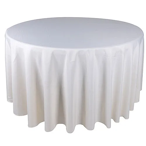 Ivory - 108 Inch Polyester Round Tablecloths