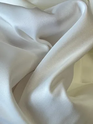 Ivory Polyester Stretch Satin - Sentry