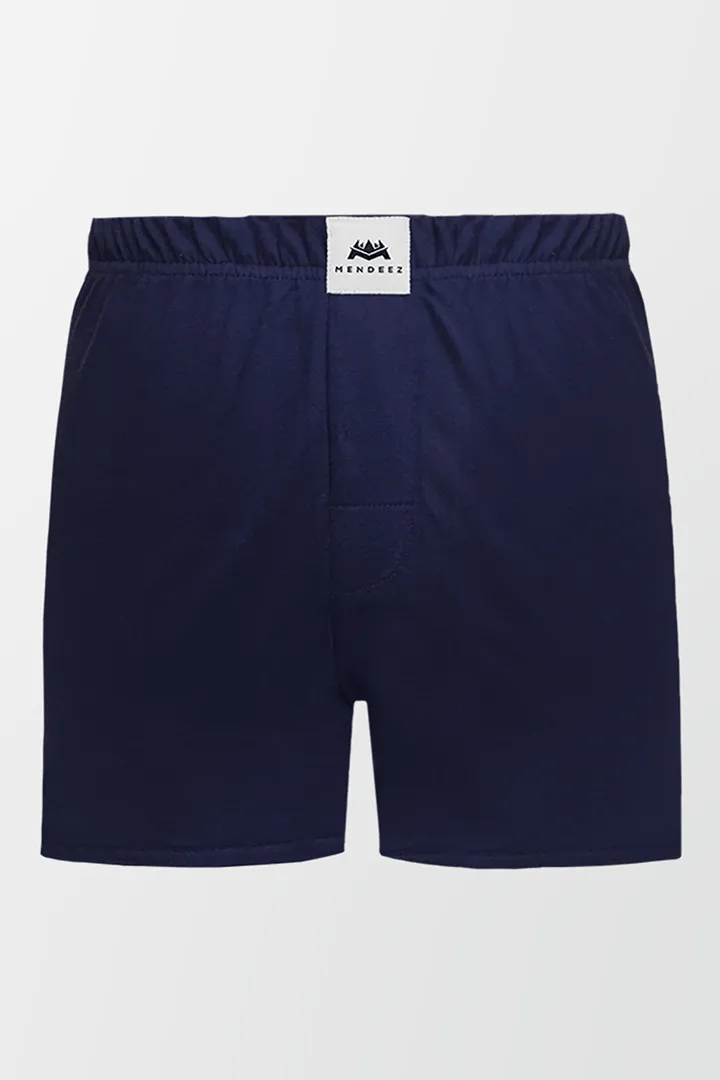 Jersey Boxer Shorts - Navy Blue