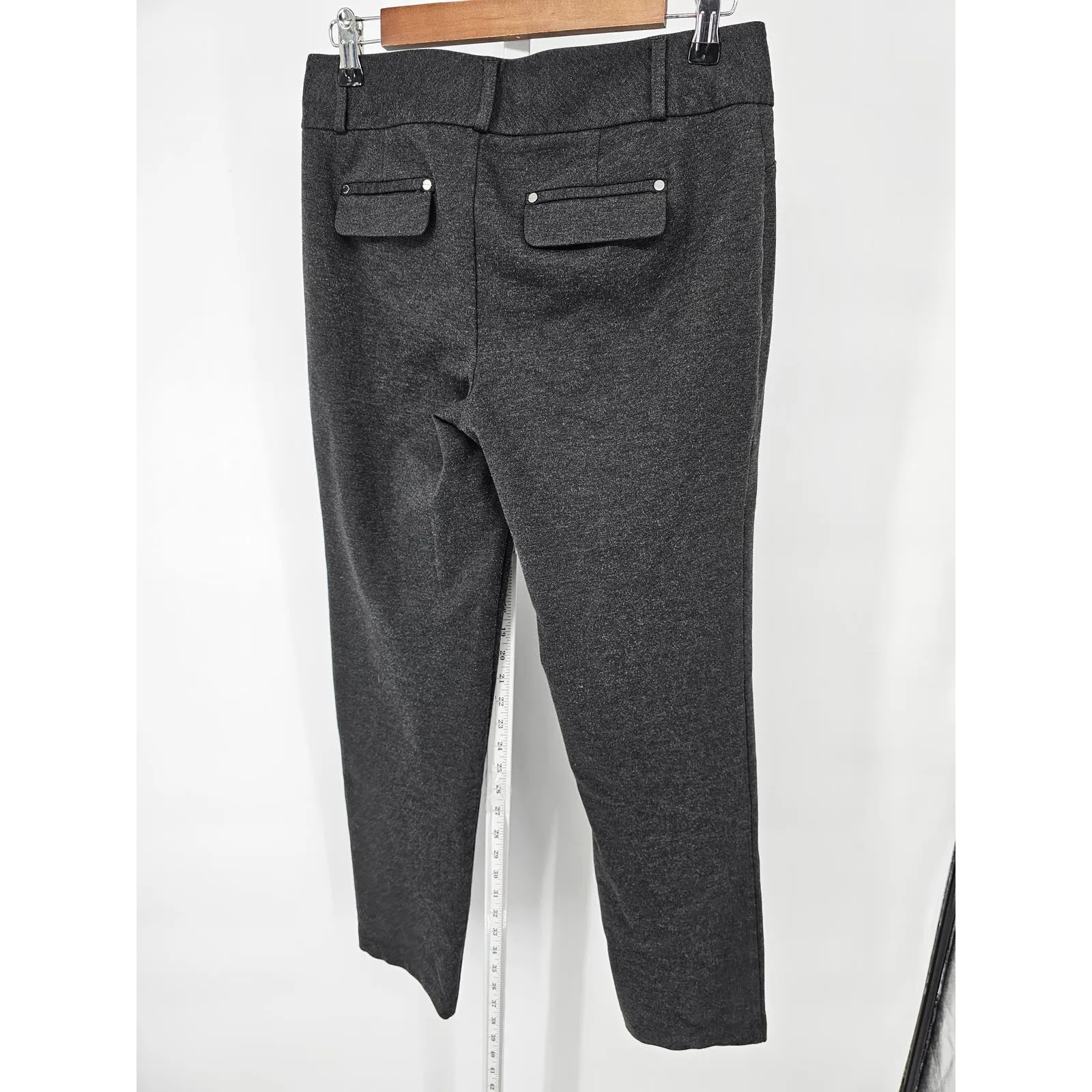 Michael by Michael Kors Womens Sz 8 Slim Leg Dress Pants Charcoal Gray