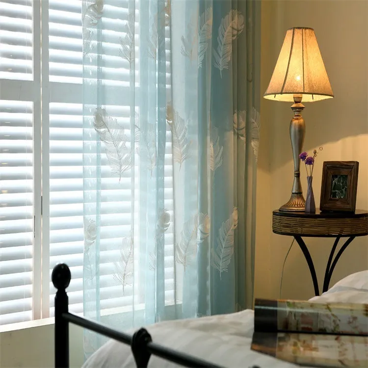 Modern Embroidered Polyester Vertical Blinds
