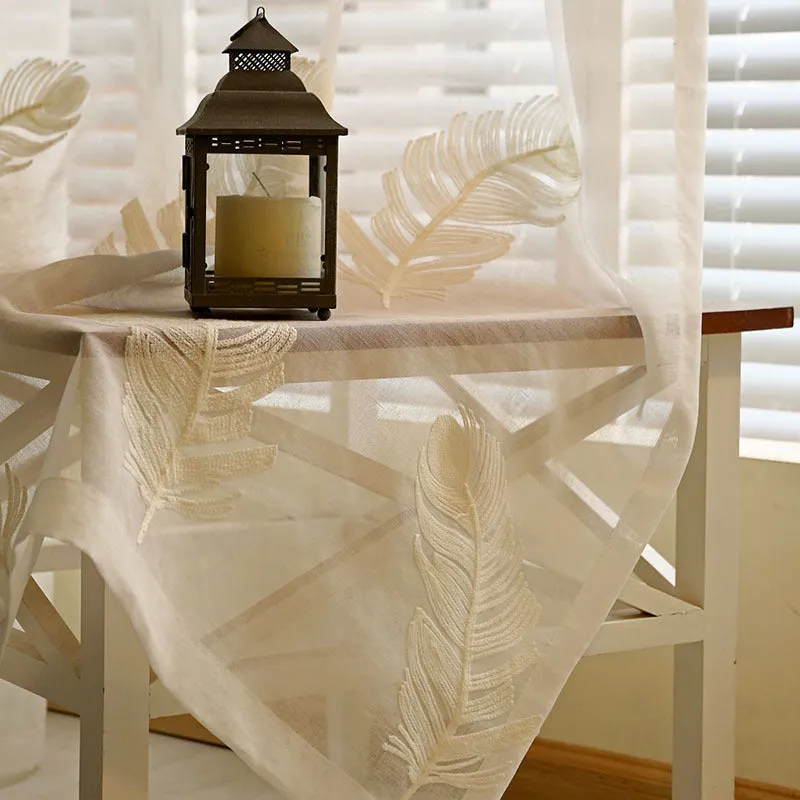 Modern Embroidered Polyester Vertical Blinds